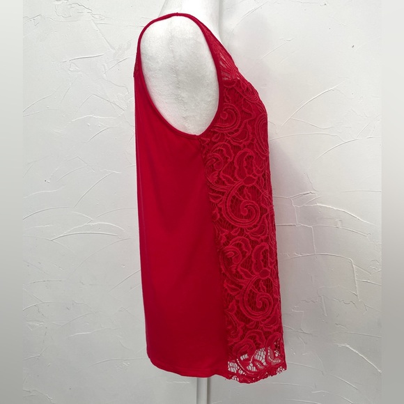 Adrianna Papell Lace Jersey Knit Top - Picture 3 of 8